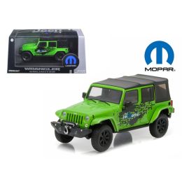 2014 Jeep Wrangler Unlimited Green Mopar Edition The Immortal Tribute With Display Showcase 1/43 Diecast Model Car by Greenlight
