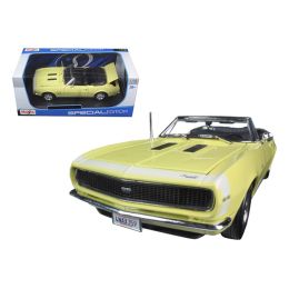 1967 Chevrolet Camaro SS 396 Convertible Yellow 1/18 Diecast Model Car by Maisto