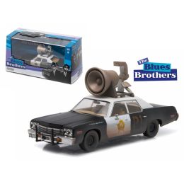 1974 Dodge Monaco \Bluesmobile\ Blues Brothers Movie (1980) with Speaker on Roof 1/43 Diecast Model Car by Greenlight