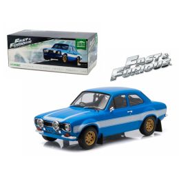 Brian\s 1974 Ford Escort RS2000 Mk1 Blue with White Stripes \Fast & Furious 6\ Movie (2013) 1/18 Diecast Model Car by Greenlight