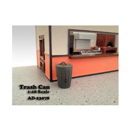 Trash Can Accessory Set of 2 For 1:18 Scale Models by American Diorama