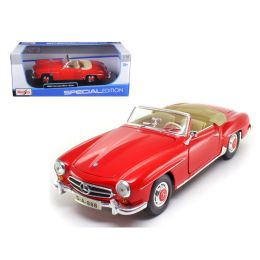 1955 Mercedes 190 SL Red 1/18 Diecast Car Model by Maisto