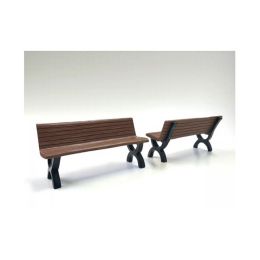 Bench Accessory 2 Pieces Set for 1:24 Scale Models by American Diorama
