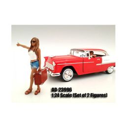 Hitchhiker 2 Piece Figure Set For 1:24 Scale Models by American Diorama