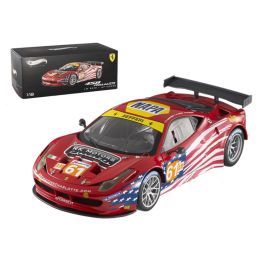 Elite Ferrari 458 Italia GT2 #61 LM 2012 AF Corse 1/18 Diecast Car Model by Hotwheels