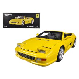 Ferrari F355 Spider Convertible Yellow Elite Edition 1/18 Diecast Car Model by Hotwheels