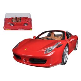 Ferrari 458 Italia Spider Red 1/24 Diecast Car Model by Hotwheels