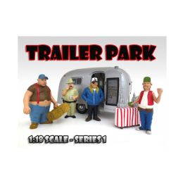 \Trailer Park\ Figure Set of 4pc For 1:18 Scale Diecast Model Cars by American Diorama