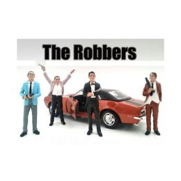 \The Robbers\ 4 Piece Figure Set For 1:18 Scale Models by American Diorama