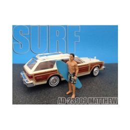 Surfer Matthew Figure For 1:24 Diecast Model Cars by American Diorama