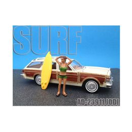 Surfer Jodi Figure For 1:24 Diecast Model Cars by American Diorama
