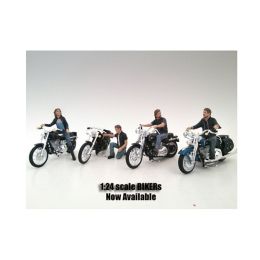 \Bikers\ 4 Piece Figure Set For 1:24 Scale Models by American Diorama