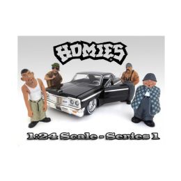 \Homies\ Figure Set of 4pc For 1:24 Scale Diecast Model Cars by American Diorama