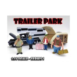 \Trailer Park\ Figure Set of 4 Pieces For 1:24 Scale Diecast Model Cars by American Diorama