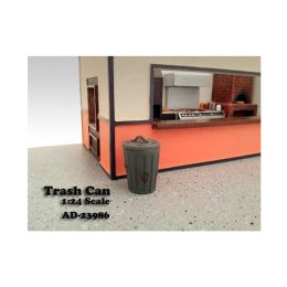 Trash Can Accessory Set of 2 For 1:24 Scale Models by American Diorama