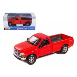 1999 Ford F-350 Super Duty Pickup Truck 4x4 Red 1/27 Diecast Model by Maisto