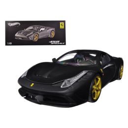 Ferrari 458 Speciale Elite Edition Matt Black 1/18 Diecast Car Model by Hotwheels