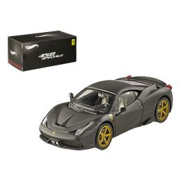 Ferrari 458 Italia Speciale Matt Black Elite Edition 1/43 Diecast Model Car by Hotwheels