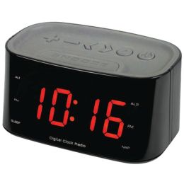 SYLVANIA(R) SCR3130BT-BLACK 1.2 Bluetooth(R) Dual Alarm Clock Radio (Black)