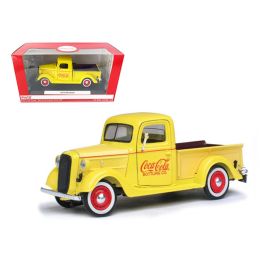 1937 Ford Pickup Truck Coca Cola Yellow 1/24 Diecast Model Truck by Motorcity Classics