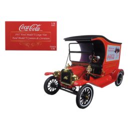 1917 Ford Model T Cargo Van Coca-Cola \Drink Delicious\ 1/18 Diecast Model Car by Motorcity Classics