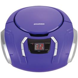 SYLVANIA(R) SRCD261-B-PURPLE Portable CD Players with AM/FM Radio (Purple)