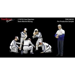 F1 Pit Crew Figures Team \Martini\ Racing Set of 6 pc 1/18 by True Scale Miniatures