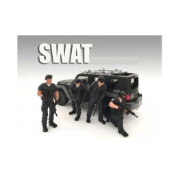 SWAT Team 4 Piece Figure Set For 1:18 Scale Models by American Diorama