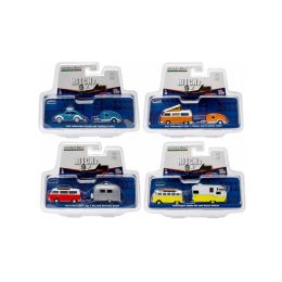 Hitch & Tow V-Dub Assortment Set of 4 1/64 Diecast Model Cars by Greenlight
