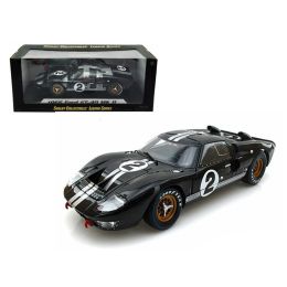 1966 Ford GT-40 MK 2 Black #2 1/18 Diecast Model Car by Shelby Collectibles