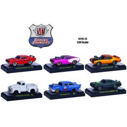 Ground Pounders 6 Cars Set Release 15 IN DISPLAY CASES 1/64 Diecast Model Cars by M2 Machines