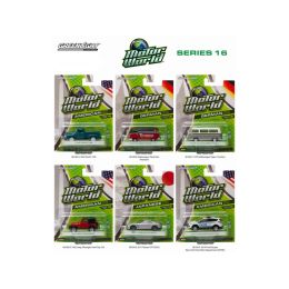 Motor World Series 16, 6pc Diecast Car Set 1/64 Diecast Model Cars by Greenlight