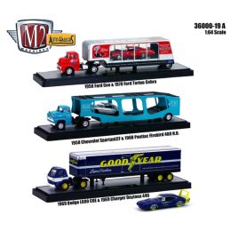 Auto Haulers Release 19 \A\, 3 Trucks Set 1/64 Diecast Models by M2 Machines