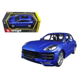 Porsche Macan Turbo Blue 1/24 Diecast Model Car by BBurago
