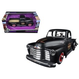 1950 Chevrolet 3100 Pickup Truck Matt Black \Outlaws\ 1/25 Diecast Model Car by Maisto