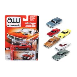 Autoworld Muscle Cars Release 5A Premium Licensed Set Of 6 Cars 1/64 Diecast Model Cars by Autoworld