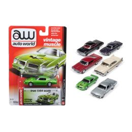 Autoworld Muscle Cars Release 5B Premium Licensed Set Of 6 Cars 1/64 Diecast Model Cars by Autoworld