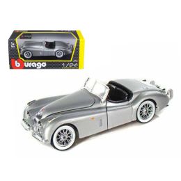 1948 Jaguar XK120 Roadster Silver 1/24 Diecast Model Car by Bburago