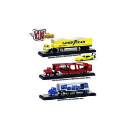 Auto Haulers Release 19 \B\, 3 Trucks Set 1/64 Diecast Models by M2 Machines