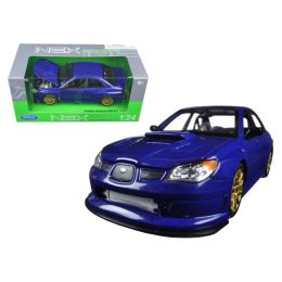 Subaru Impreza WRX STI Blue 1/24 Diecast Model Car by Welly