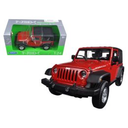 2007 Jeep Wrangler Red 1/24 Diecast Model Car by Welly