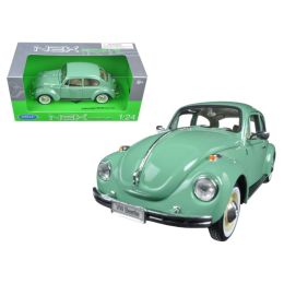 Volkswagen Old Beetle Hard Top Light Green 1/24 Diecast Model Car by Welly