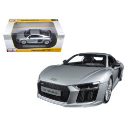 Audi R8 V10 Plus Silver 1/18 Diecast Model Car by Maisto