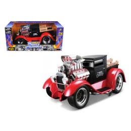 1929 Ford Model AA Matt Black/Red \Muscle Machines\ 1/18 Diecast Model Car by Maisto
