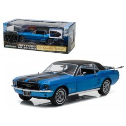 1967 Ford Mustang Coupe \Ski Country Special\ Vail Blue 1/18 Diecast Model Car  by Greenlight