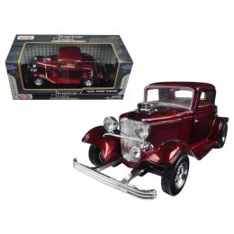 1932 Ford Coupe Burgundy 1/24 Diecast Model Car by Motormax