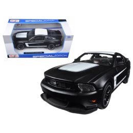 2011 Ford Mustang Boss 302 Matt Black 1/24 Diecast Model Car by Maisto