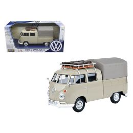 Volkswagen Type 2 (T1) Delivery Pickup Truck Beige 1/24 Diecast Model Car by Motormax
