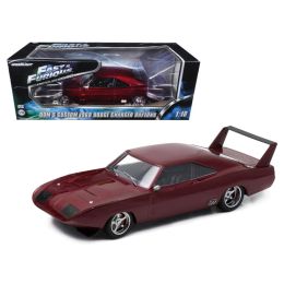 1969 Dom\s Dodge Charger Daytona Custom \Fast & Furious 6\ Movie (2013) in Window Box 1/18 Diecast Model Car by Greenlight