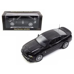 2013 Ford Shelby Cobra GT500 SVT Black with Chrome Wheels 1/18 Diecast Model Car  by Shelby Collectibles